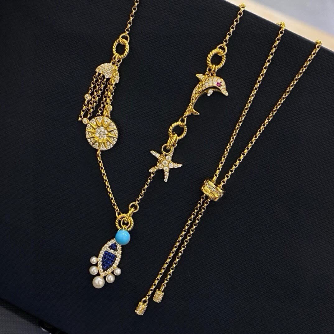 APM Monaco Ocean Element Adjustable Necklace - Gold Yellow